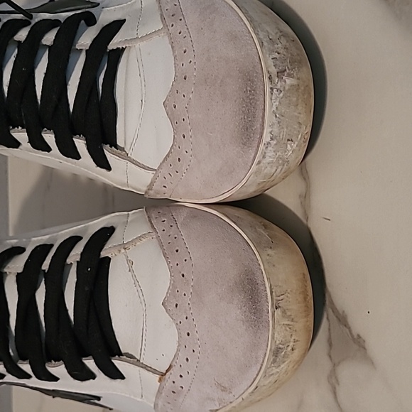 Golden Goose Mid Star Ice Nabuk Black Star Leather Suede Grunge Sneakers Mens 11 - Picture 12 of 16